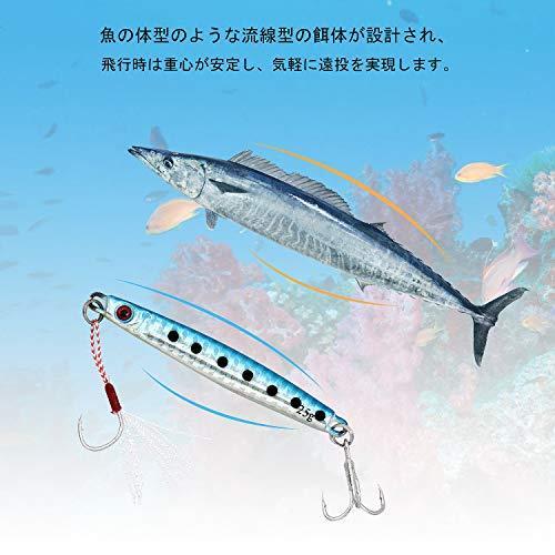 ベストセラー Colorgo メタルジグ ルアー ジグパラ スロージグ スロージギング 25g シーバス マグロ ヒラメ スズキ マス タチウオ 5個セット メタルジグ Www We Job Com