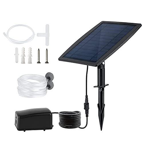 最先端zhhml エアポンプ ソーラー 太陽光充電式エアポンプ 静音設計 2 5w発電パネル 省電力動作 エア吐出量毎分1 2l 水槽の酸素供給 エアレーション Moneystore Be