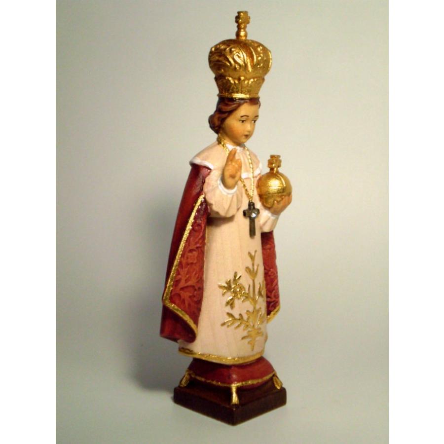 創業100年《レーピ》木彫り イエス キリスト像 15cm「プラハの幼子