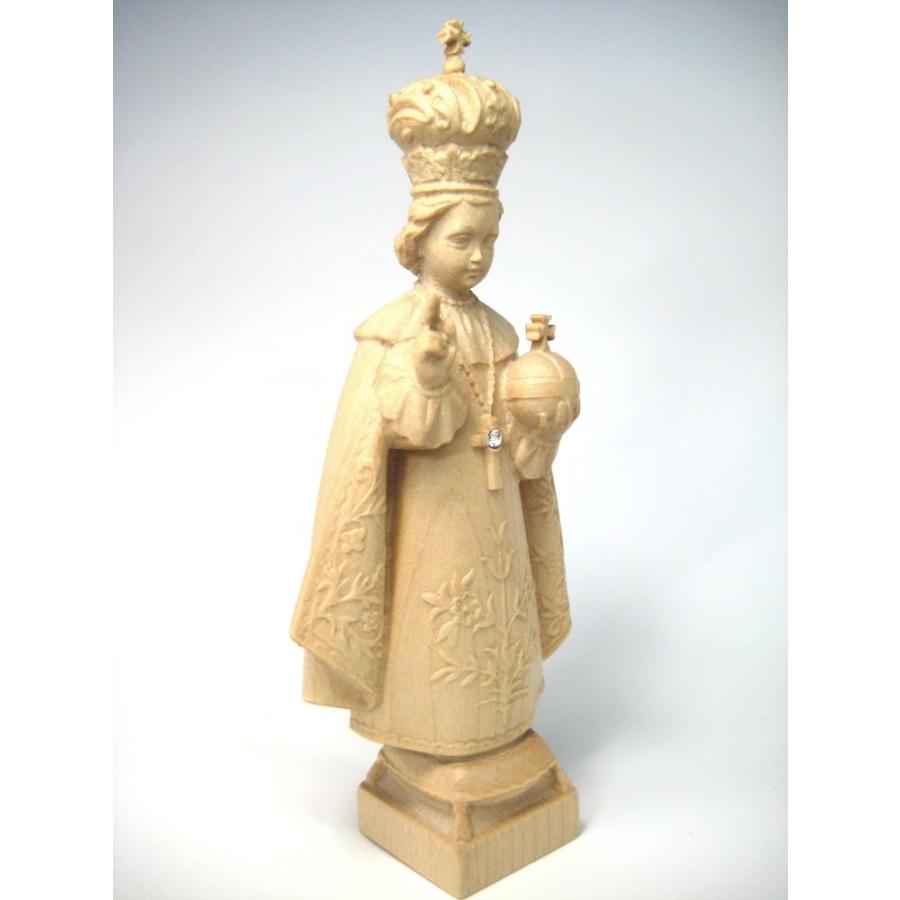 創業100年《レーピ》木彫り イエス キリスト像 15cm「プラハの幼子