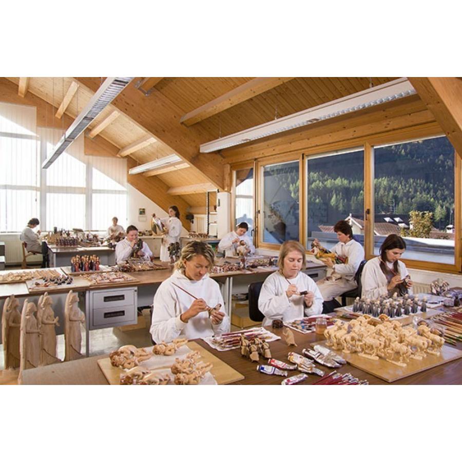 創業100年《レーピ》木彫り 聖母マリア像 36cm「ルネサンス」聖母子像