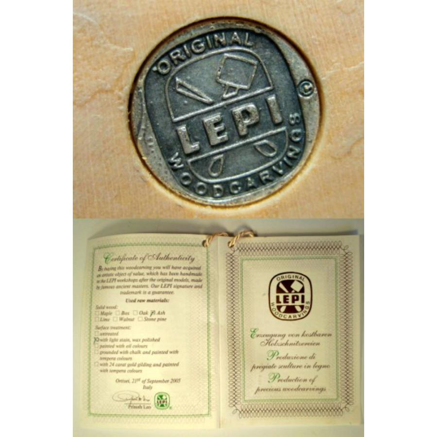 創業100年《レーピ》木彫り 聖母マリア像 12cm「ルルド」ニス仕上げ