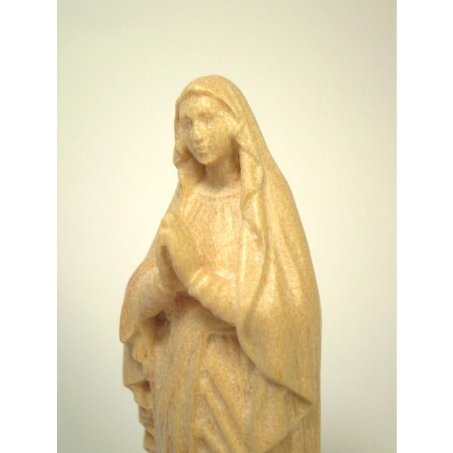 ルルド マリア 像 美しい 創業100年 レーピ 木彫り 聖母マリア像 7cm