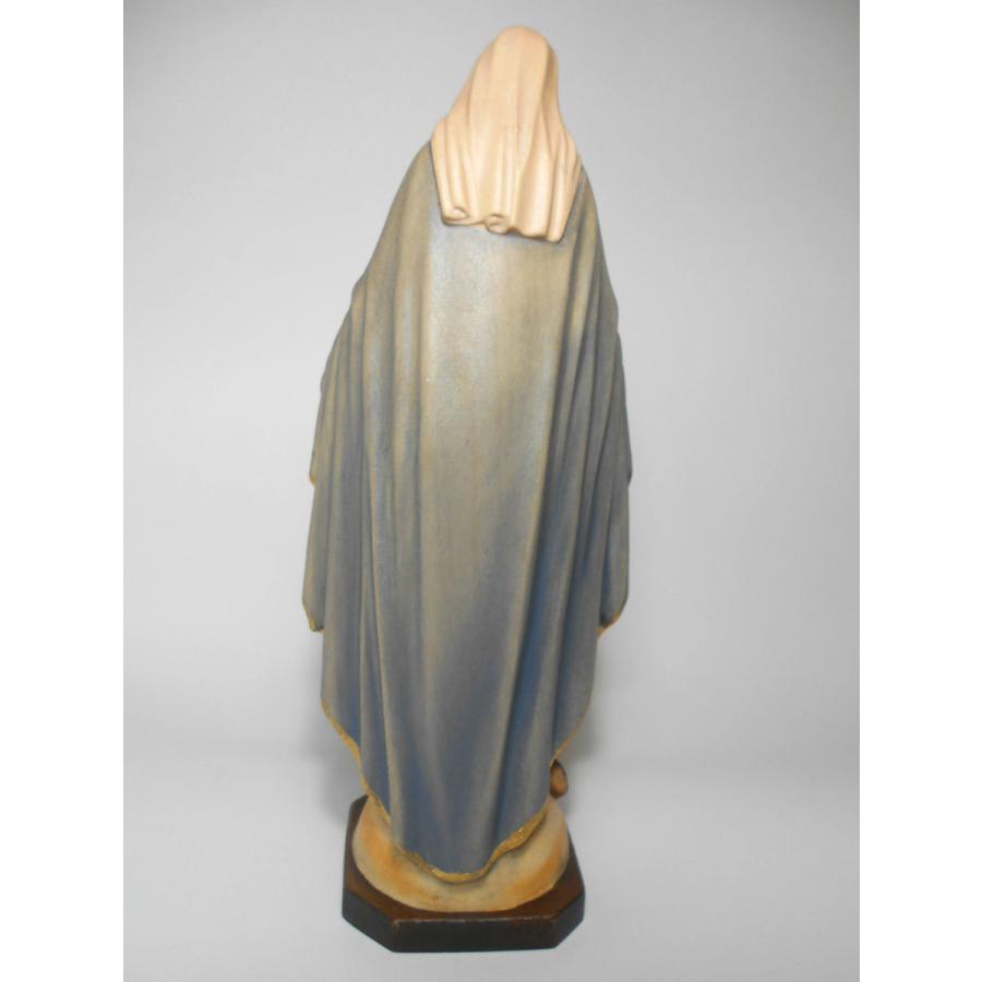 創業100年《レーピ》木彫り 聖母マリア像「無原罪」カラー仕上げ（手