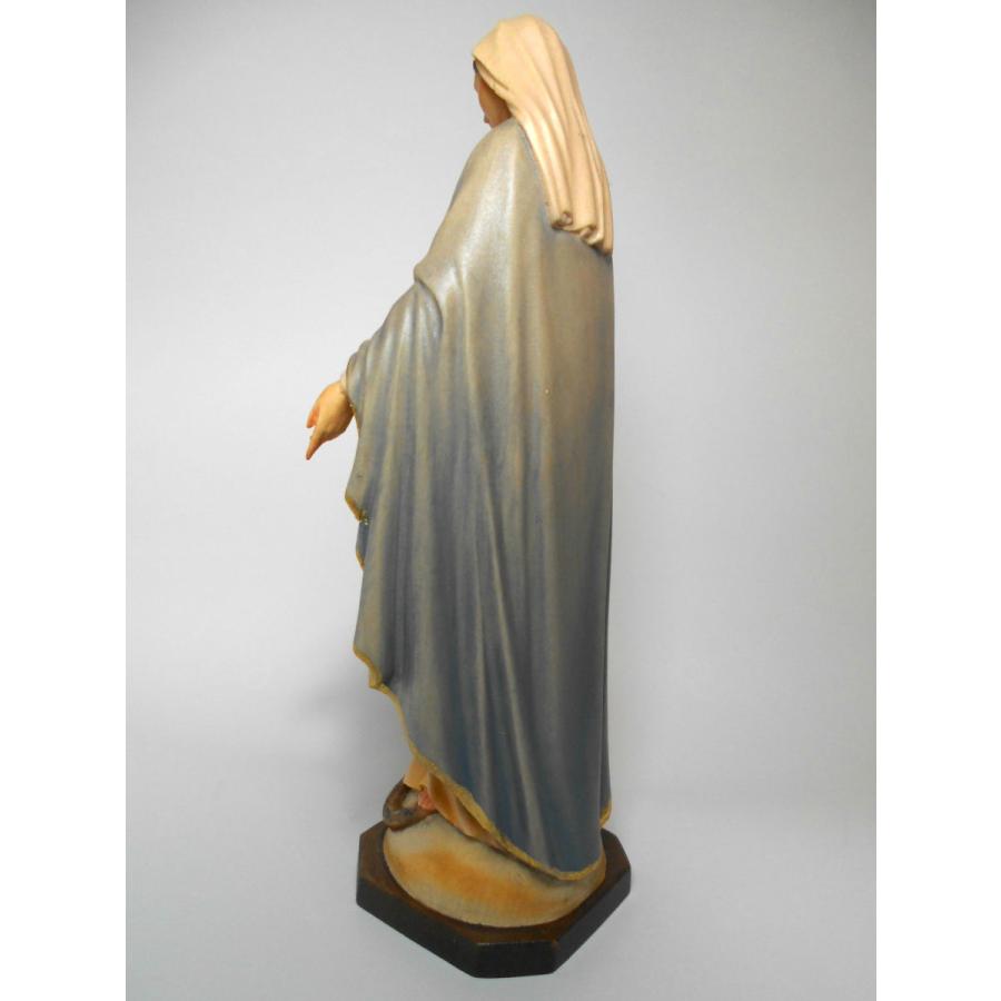 創業100年《レーピ》木彫り 聖母マリア像「無原罪」カラー仕上げ