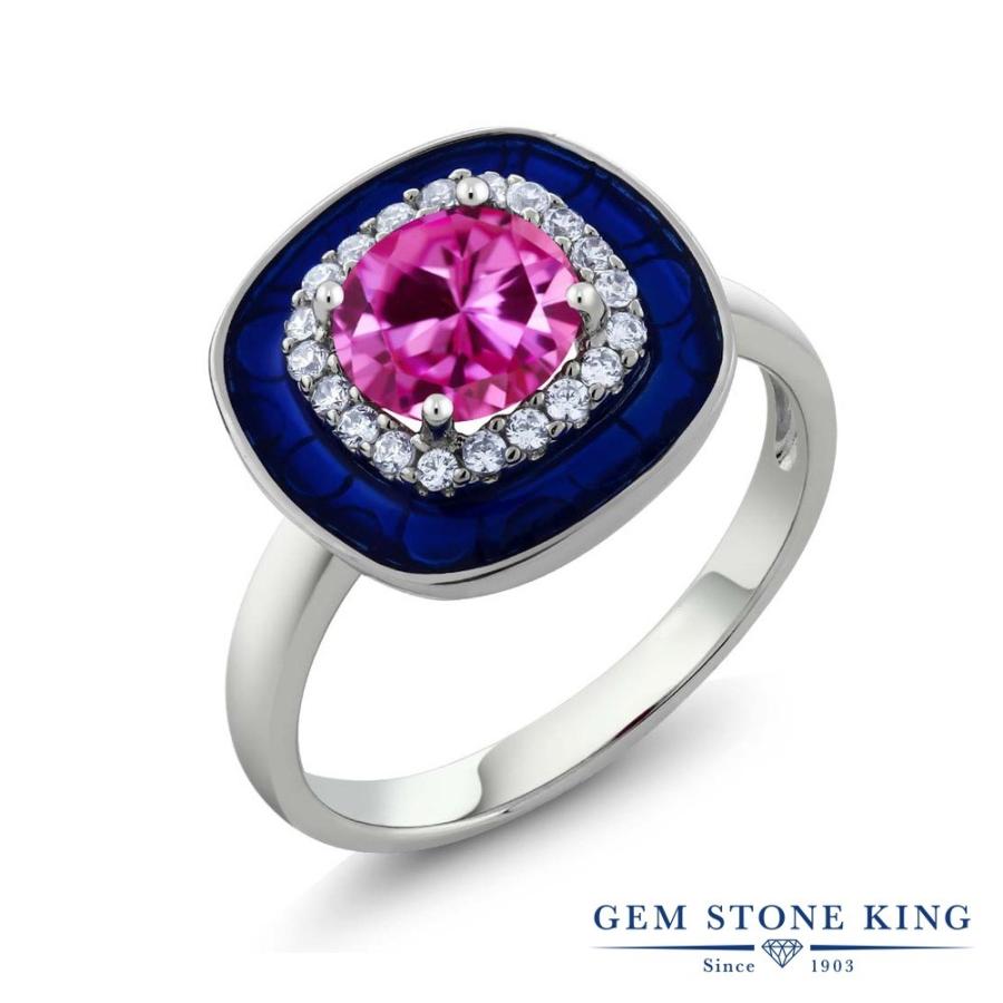 シンセティック ピンクサファイア リング レディース 指輪 9月 誕生石 お守り 誕生日プレゼント 女性 ブランド