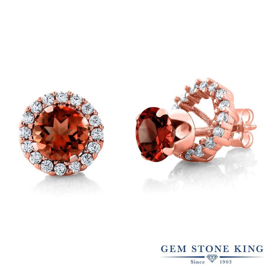 天然 ガーネット ピアス レディース ピンクゴールド 加工 天然石 1月 誕生石 お守り 誕生日プレゼント 女性 アレルギー対応 ブランド