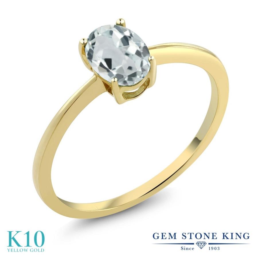 天然 アクアマリン リング レディース 指輪 10金 イエローゴールド 天然石 3月 誕生石 お守り 誕生日プレゼント 女性 ブランド