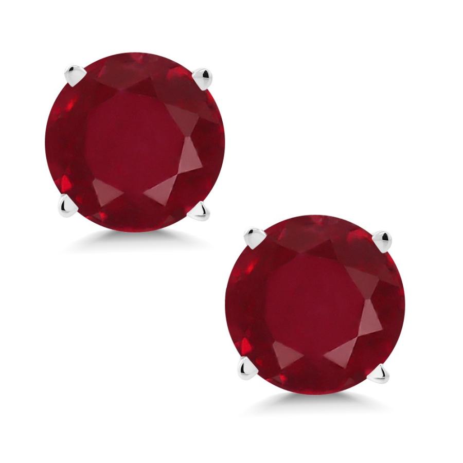 天然 ルビー ピアス レディース 14金 ホワイトゴールド 天然石 7月 誕生石 ブランド(20286円)