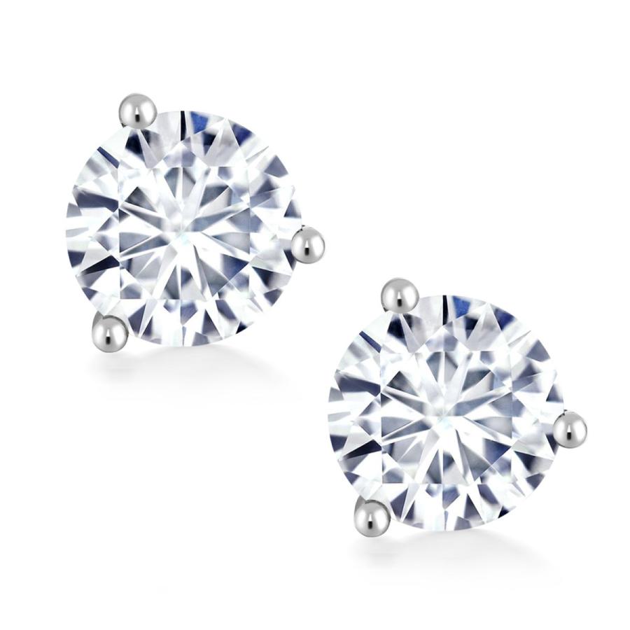 【新版】 ピアス レディース モアサナイト Forever One GHI 14金 ホワイトゴールド プレゼント 女性 ブランド 【GMS3423313760】(120690円)