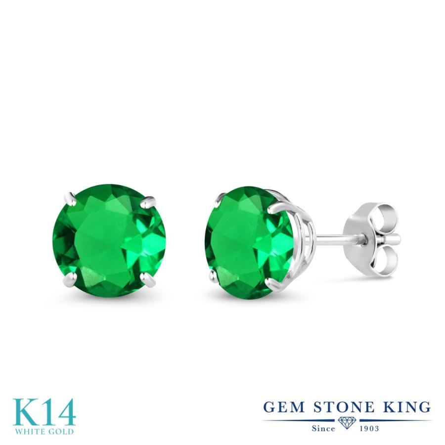ナノ エメラルド ピアス レディース 14金 ホワイトゴールド ブランド Gem 0051 Rd Ne Gr Wg14k Gem Stone King 通販 Yahoo ショッピング
