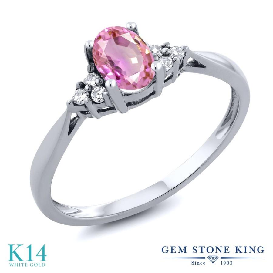 天然 ピンクサファイア リング レディース 指輪 14金 ホワイトゴールド 天然石 9月 誕生石 ブランド  :IJM-0010-OV-S-P-WG14K:Gem Stone King - 通販 - Yahoo!ショッピング