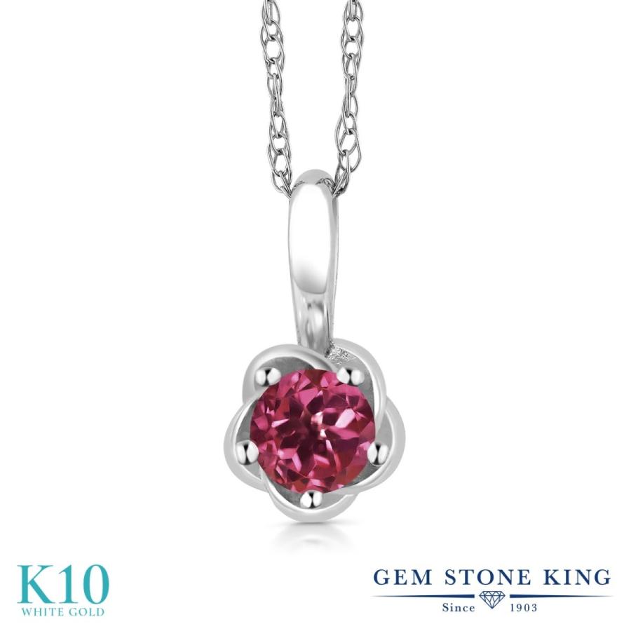 日本産 天然 ピンクトルマリン ネックレス レディース 10金 ホワイトゴールド 一粒 天然石 10月 誕生石 プレゼント 女性 誕生日 魅力的な Kslcity Com My