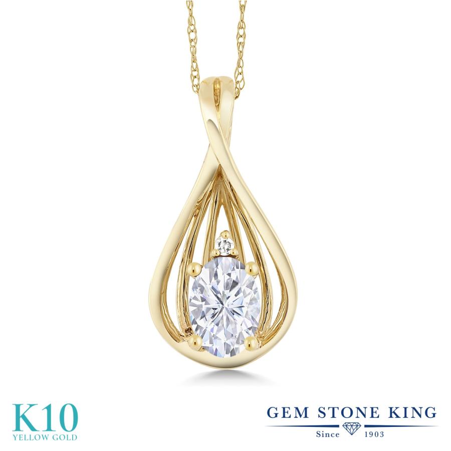 モアサナイト ネックレス レディース 10金 イエローゴールド Forever Brilliant プレゼント 女性 ブランド