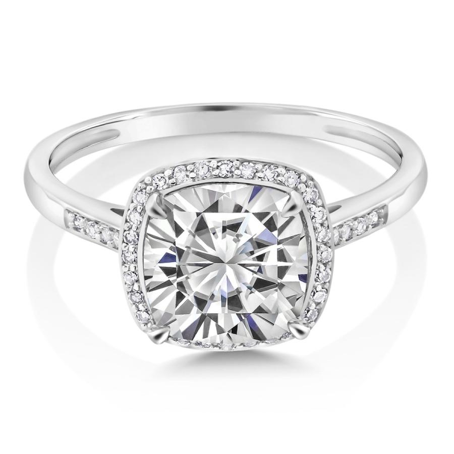 モアサナイト Forever Brilliant リング レディース 指輪 10金 ホワイトゴールド プレゼント 女性 ブランド