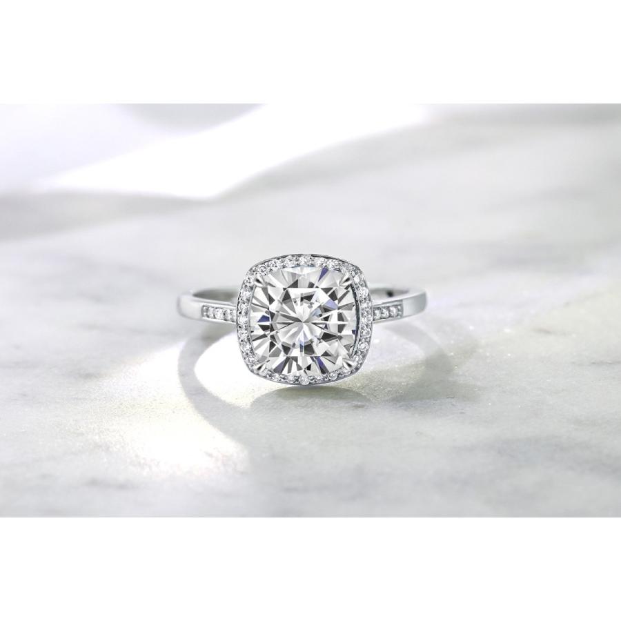 モアサナイト Forever Brilliant リング レディース 指輪 10金 ホワイトゴールド プレゼント 女性 ブランド