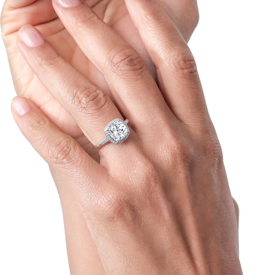 【ラスト1点】 モアサナイト リング レディース 指輪 10金 ホワイトゴールド プレゼント 女性 ブランド 【ZYX1008583219】(35558円)