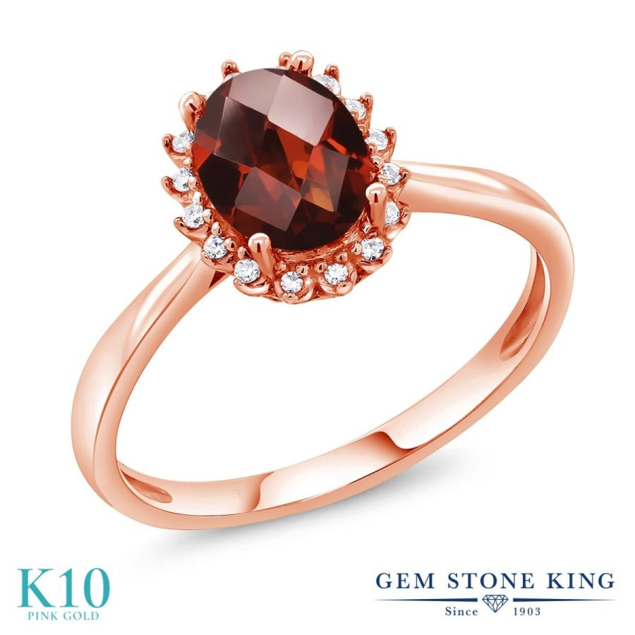 天然 ガーネット リング レディース 指輪 10金 ピンクゴールド 天然石 1月 誕生石 ブランド(23613円)