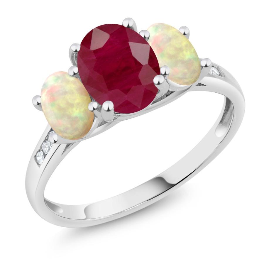 天然 ルビー リング レディース 指輪 10金 ホワイトゴールド 天然石 7月 誕生石 お守り 誕生日プレゼント 女性 ブランド