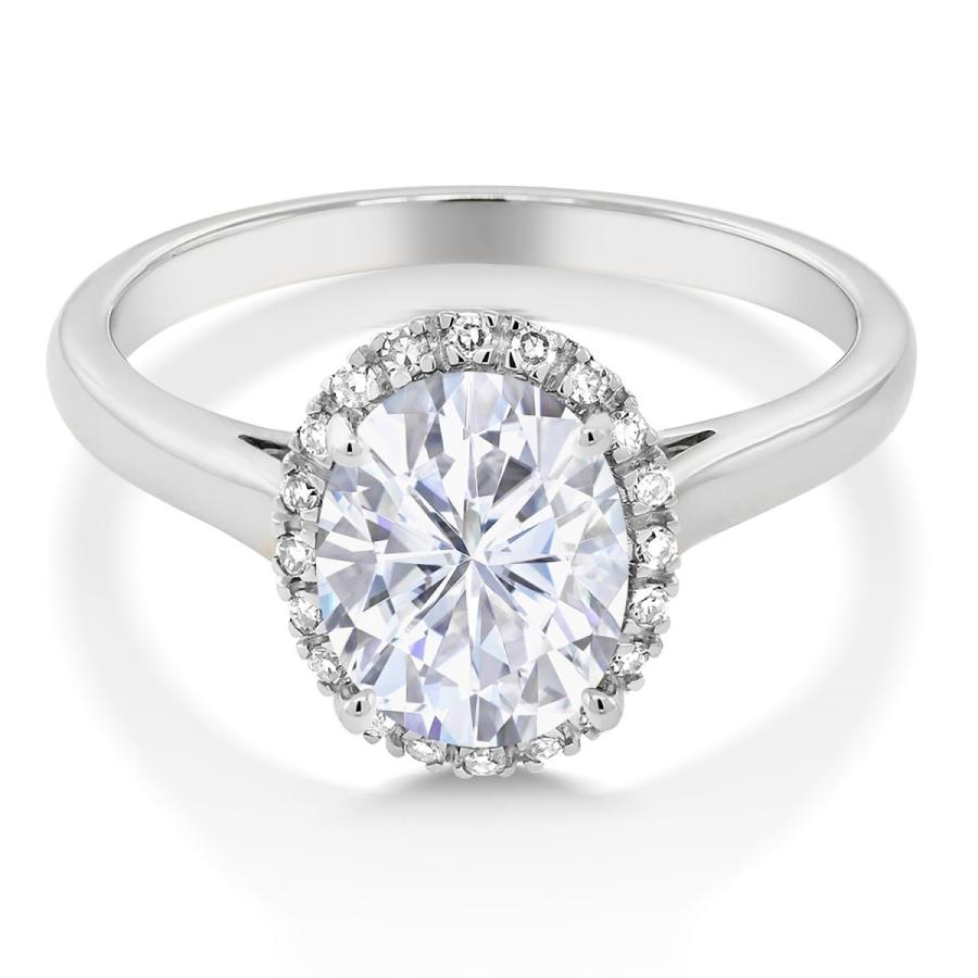 【値下げ⭕️】 モアサナイト リング レディース 指輪 10金 ホワイトゴールド プレゼント 女性 ブランド 【O9035745224】(31856円)