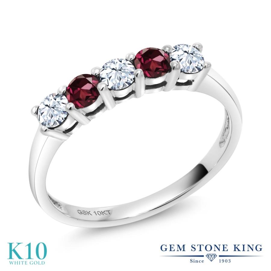 プレゼント限定版 誕生石 指輪 彼女 妻 合成ホワイトサファイア レディース リング ホワイトゴールド プレゼント ブランド ハーフエタニティ 9月 5dtvc 10金 新価格版 Shiftmigration Com