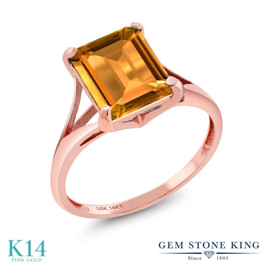ランキング 天然石 ピンクゴールド 14金 リング レディース 指輪 シトリン 天然 ブランド 人気 シトリン レディース リング 指輪 11月 ブランド 誕生石 レディースアクセサリー