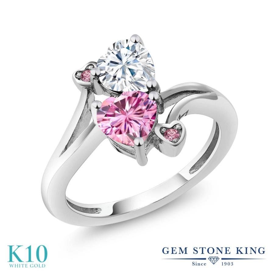 モアサナイト Forever Brilliant リング レディース 指輪 10金 ホワイトゴールド プレゼント 女性 ブランド