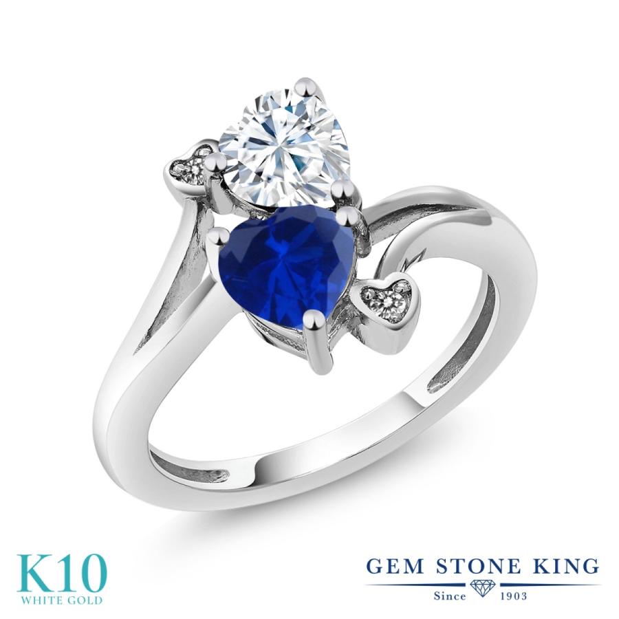 モアサナイト リング レディース 指輪 10金 ホワイトゴールド プレゼント 女性 ブランド