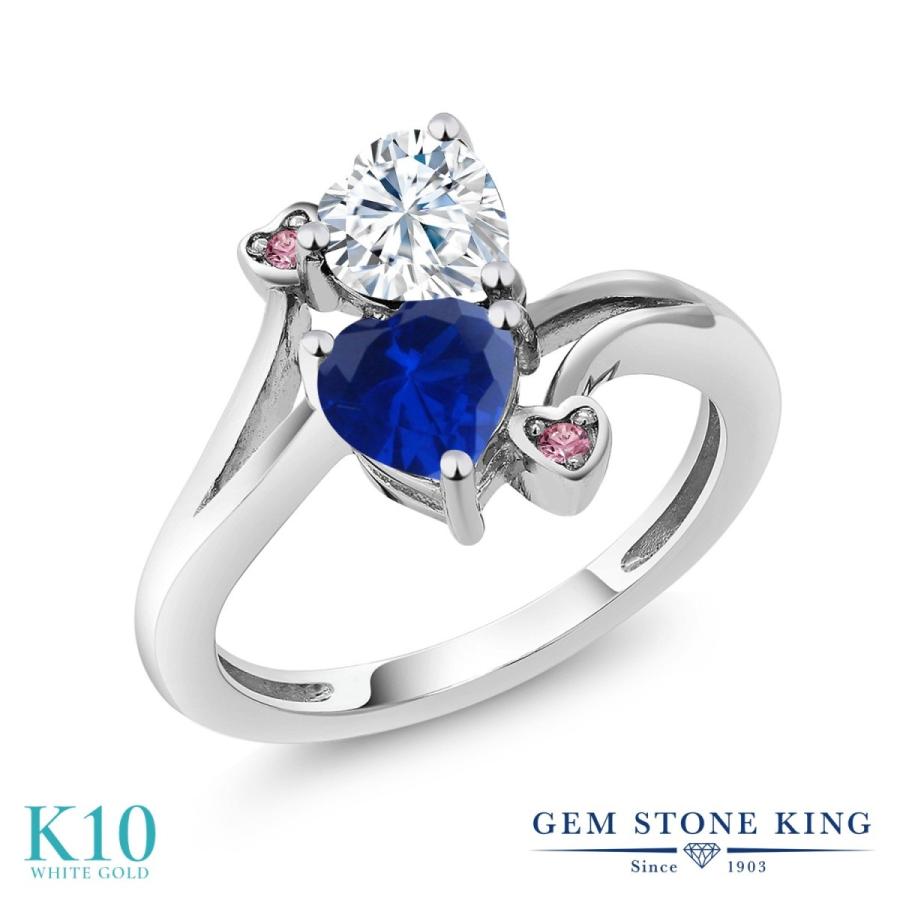 モアサナイト リング レディース 指輪 10金 ホワイトゴールド プレゼント 女性 ブランド