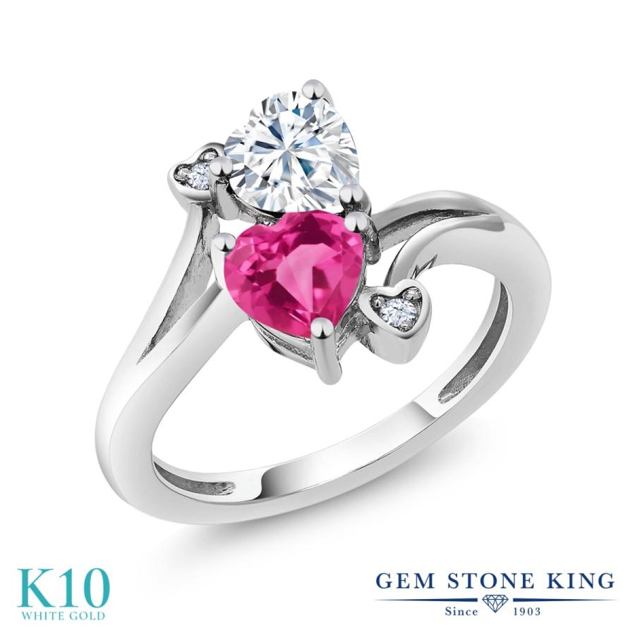 モアサナイト リング レディース 指輪 10金 ホワイトゴールド プレゼント 女性 ブランド(22396円)