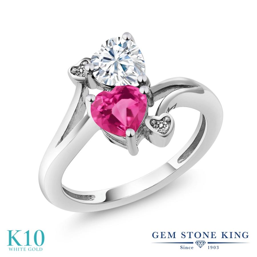 モアサナイト リング レディース 指輪 10金 ホワイトゴールド プレゼント 女性 ブランド