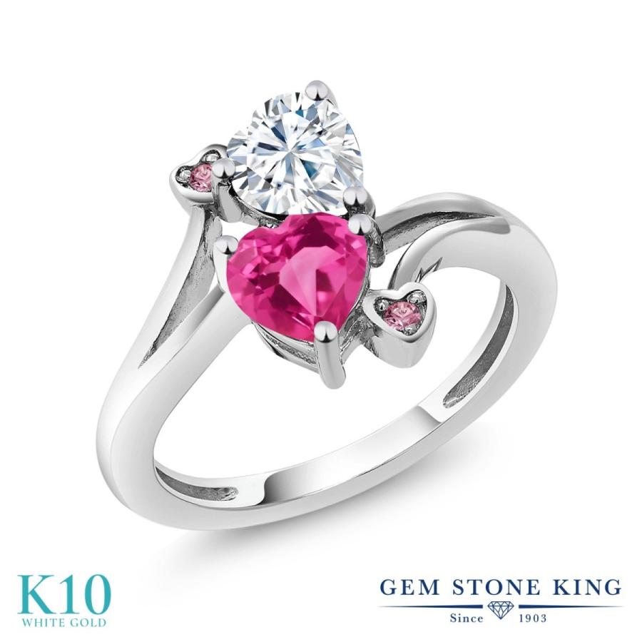 モアサナイト リング レディース 指輪 10金 ホワイトゴールド プレゼント 女性 ブランド