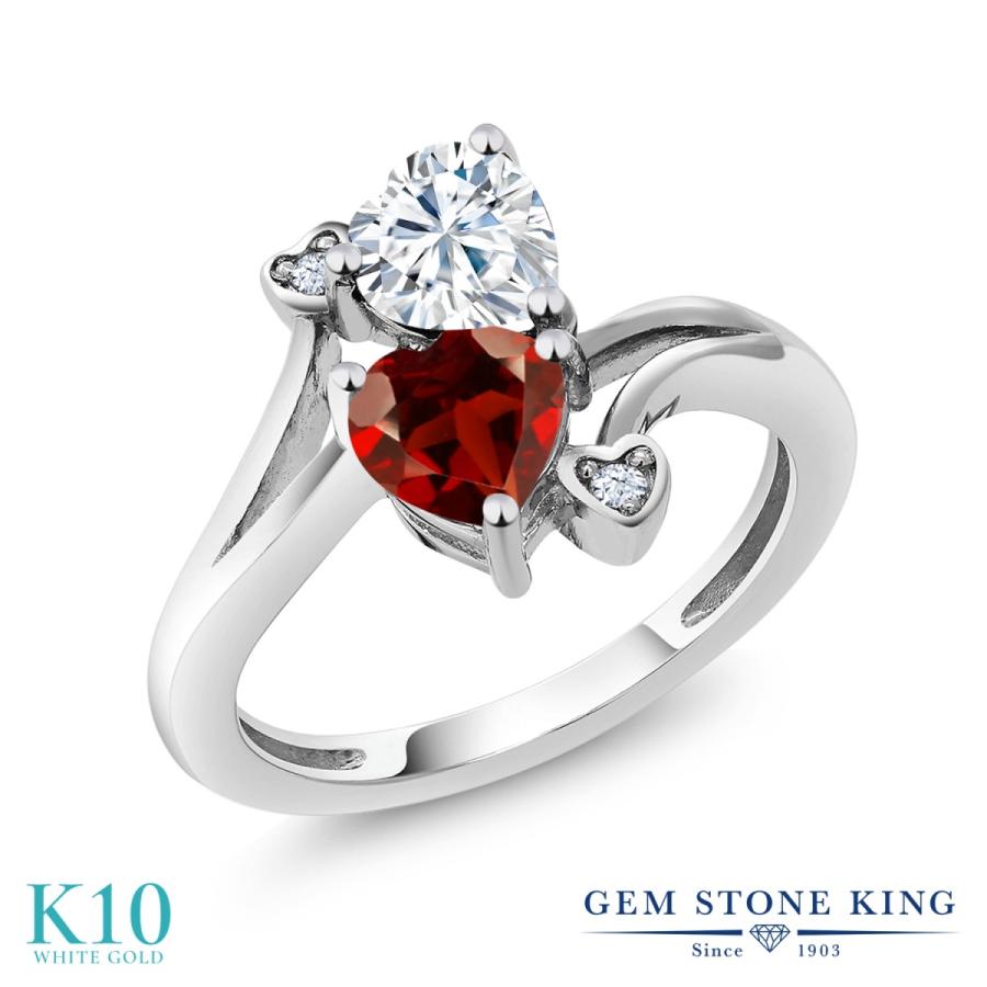 モアサナイト リング レディース 指輪 10金 ホワイトゴールド プレゼント 女性 ブランド