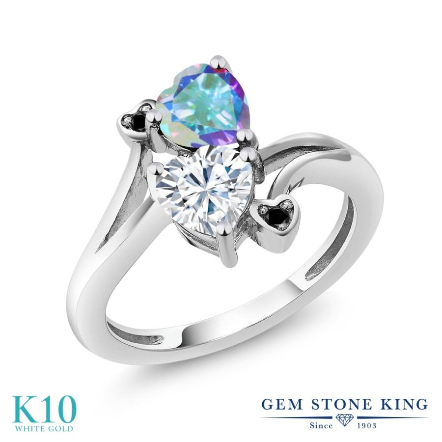 モアサナイト リング レディース 指輪 10金 ホワイトゴールド プレゼント 女性 ブランド