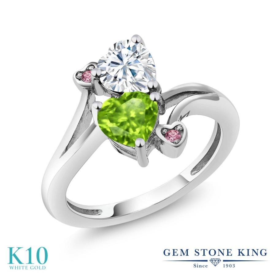 モアサナイト リング レディース 指輪 10金 ホワイトゴールド プレゼント 女性 ブランド