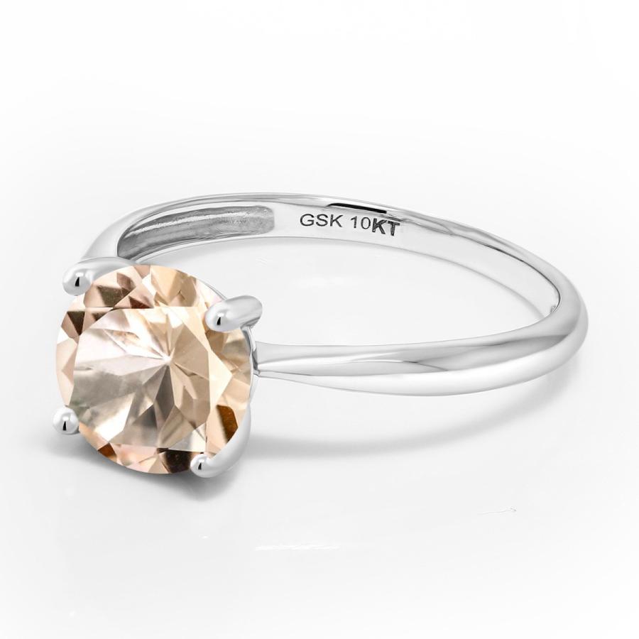 【希少】 天然 モルガナイト リング レディース 指輪 10金 ホワイトゴールド 天然石 4月 誕生石 ブランド 【UOI9360082012】(33000円)