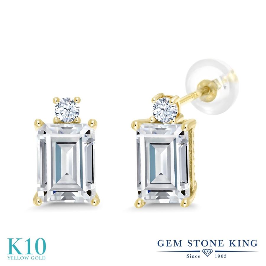 Forever Brilliant モアサナイト ピアス レディース 10金 イエローゴールド スタッド 金属アレルギー対応 Erhamah Com