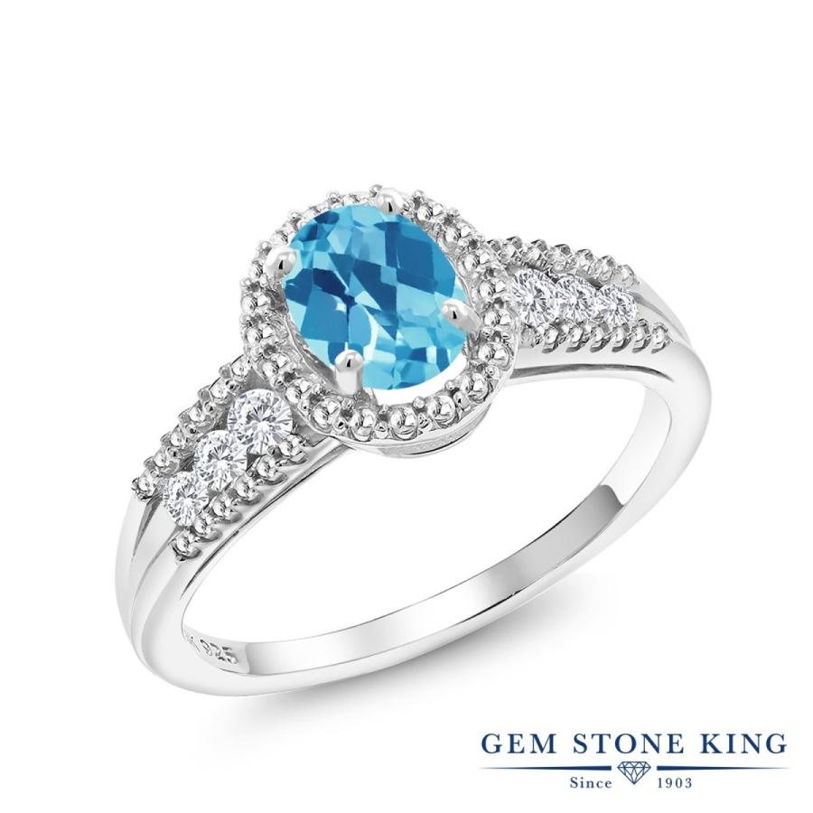 天然 スイスブルートパーズ リング レディース 指輪 天然石 11月 誕生石 お守り 誕生日プレゼント 女性 ブランド