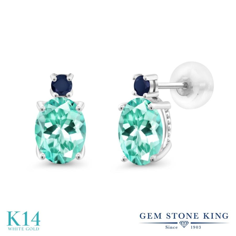 天然 アパタイト ピアス レディース 14金 ホワイトゴールド 天然石 お守り アレルギー対応 ブランド