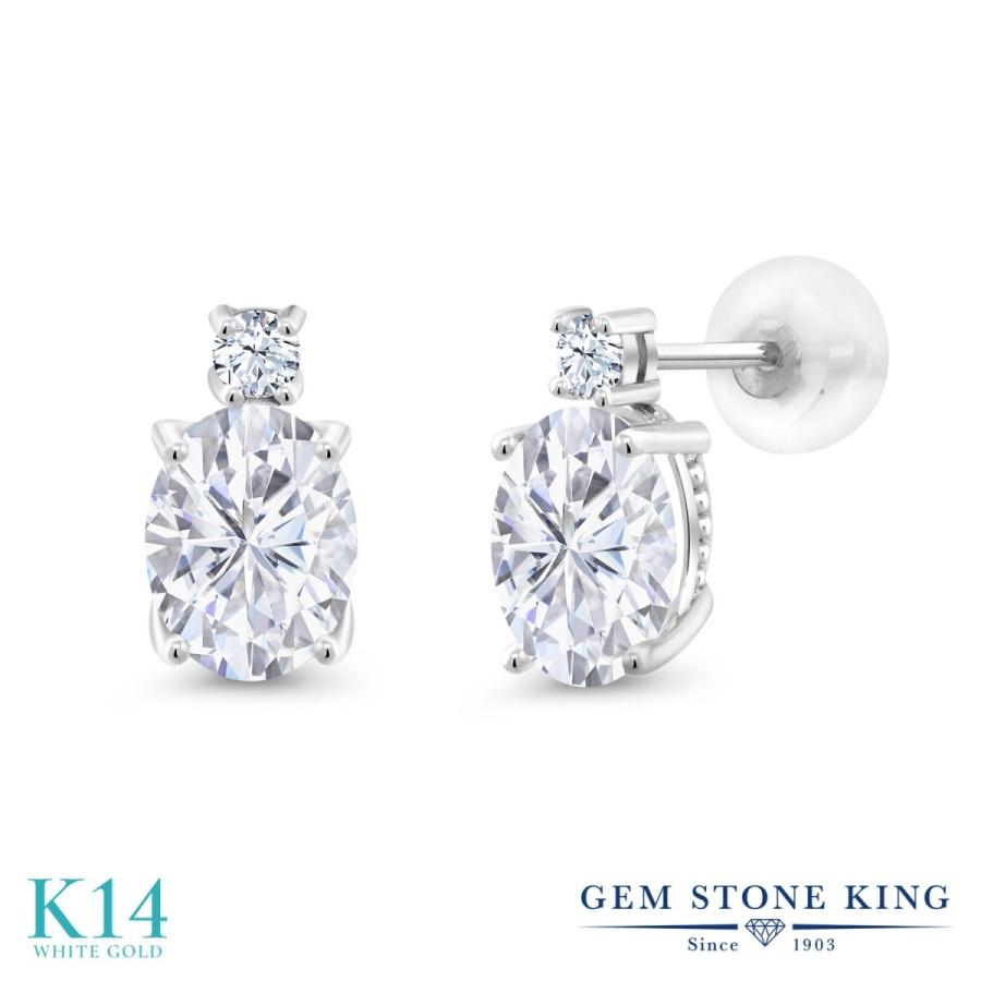 ピアス レディース モアサナイト Forever Brilliant 14金 ホワイトゴールド プレゼント 女性 ブランド