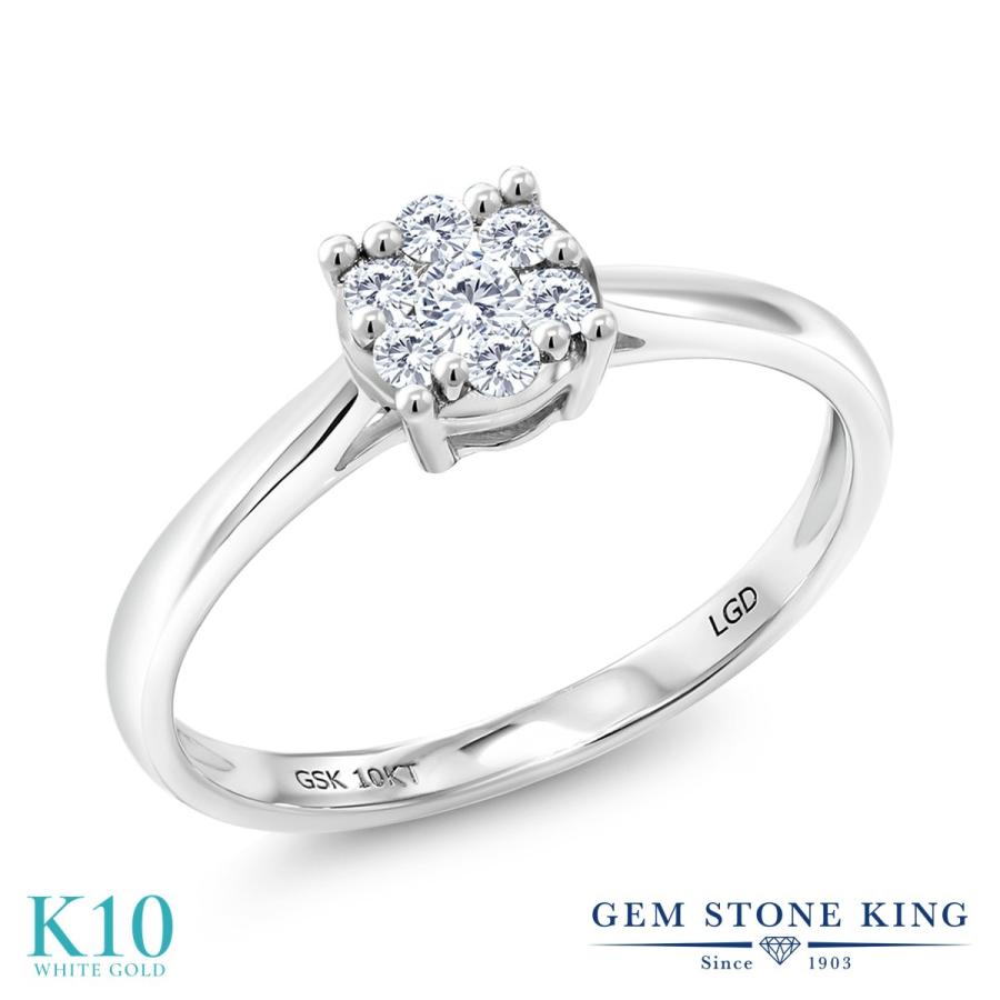合成ダイヤモンド 指輪 レディース リング 10金 ホワイトゴールド 婚約指輪 Ijm 0324 Gem Stone King 通販 Yahoo ショッピング