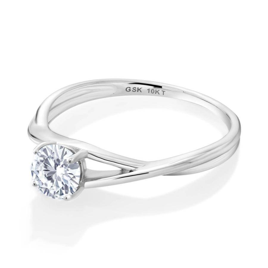 モアサナイト Forever Brilliant リング レディース 指輪 10金 ホワイトゴールド プレゼント 女性 ブランド