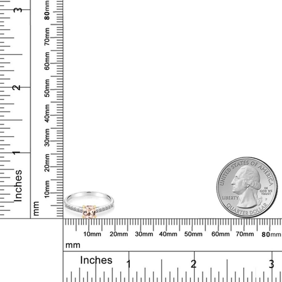 天然 モルガナイト リング レディース 指輪 天然石 4月 誕生石 ブランド ツートン 5mm