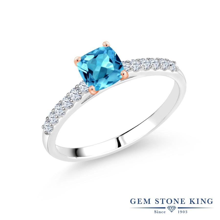 天然 スイスブルートパーズ リング レディース 指輪 天然石 11月 誕生石 ブランド Ijm 0417 Cs T Swbl Cs W Ss Gem Stone King 通販 Yahoo ショッピング