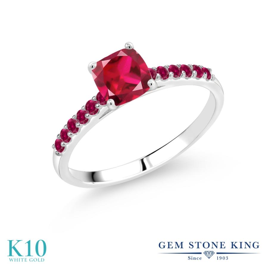 大注目 合成 ルビー 指輪 レディース リング 10金 ホワイトゴールド 大粒 7月 誕生石 婚約指輪 希少 Www Skylanceronline Com