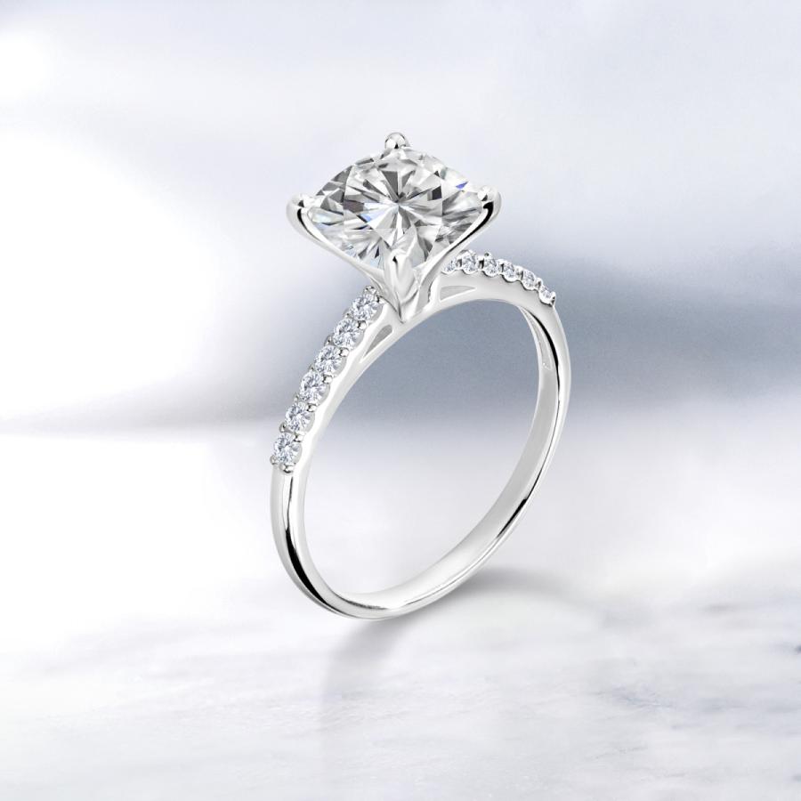 【最安値挑戦中】 モアサナイト Forever Brilliant リング レディース 指輪 10金 ホワイトゴールド プレゼント 女性 ブランド 【CEG1260754928】(44450円)