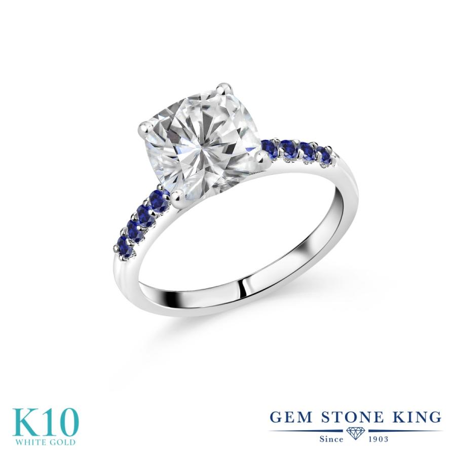 モアサナイト Forever Brilliant リング レディース 指輪 10金 ホワイトゴールド プレゼント 女性 ブランド