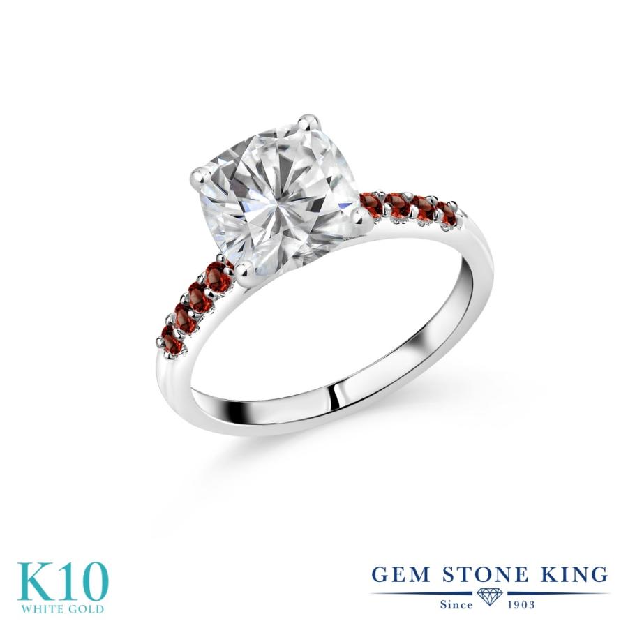 モアサナイト Forever Brilliant リング レディース 指輪 10金 ホワイトゴールド プレゼント 女性 ブランド