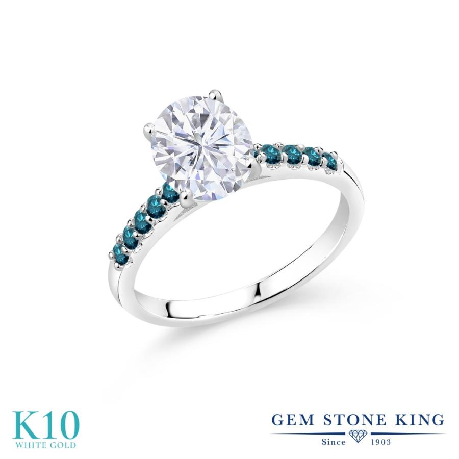 モアサナイト Forever Brilliant リング レディース 指輪 10金 ホワイトゴールド プレゼント 女性 ブランド