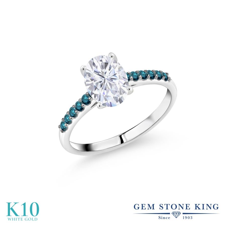 モアサナイト Forever Brilliant リング レディース 指輪 10金 ホワイトゴールド プレゼント 女性 ブランド(47000円)